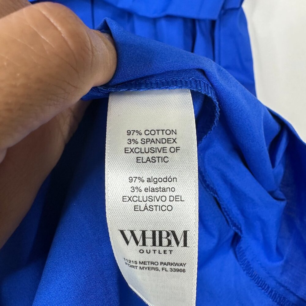 NWT White House Black Market Twist Waist Shirt Dress Cobalt XL #WHBM20 - Picture 4 of 8